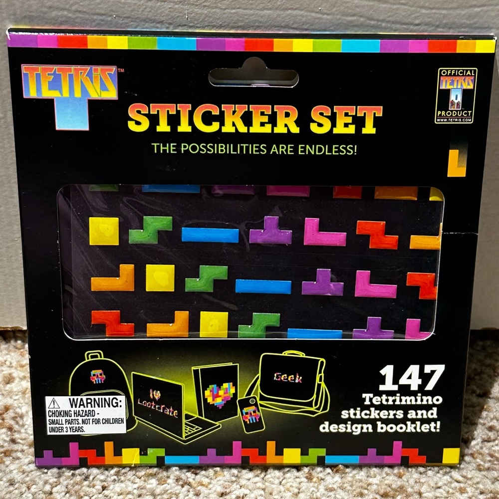 Tetris sticker set 147 Tetrimino stickers and design booklet